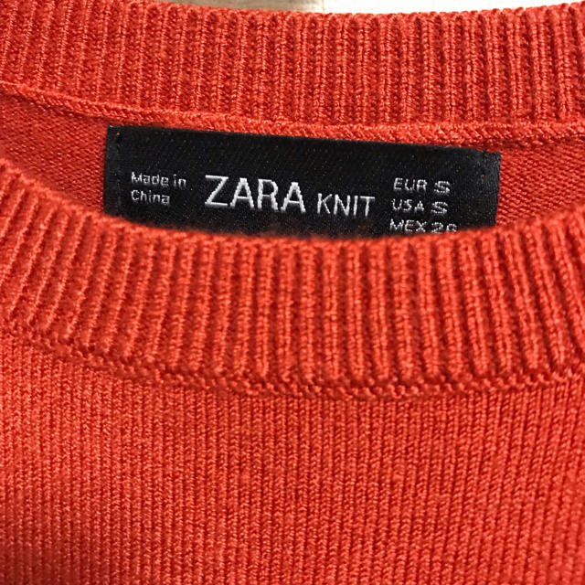 ZARA(ザラ)のZARA ✴︎ノースリーブニット テラコッタ レディースのトップス(カットソー(半袖/袖なし))の商品写真