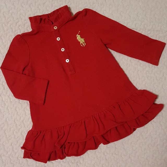 Ralph Lauren(ラルフローレン)のラルフローレン　ワンピース 9M75　パンツ付き キッズ/ベビー/マタニティのベビー服(~85cm)(ワンピース)の商品写真