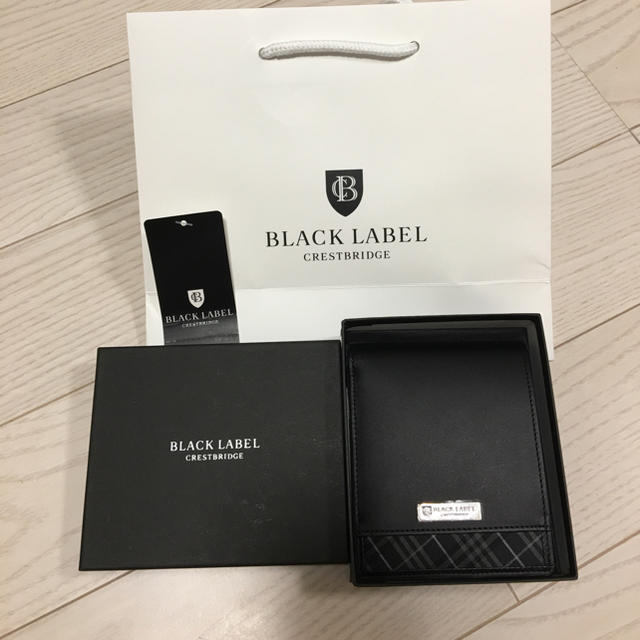 新品 black label crestbridge 二つ折り 財布メンズ