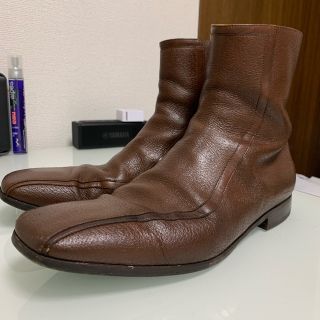 プラダ(PRADA)のprada スクエアトゥ ヒールブーツ 27.5ほど(ブーツ)