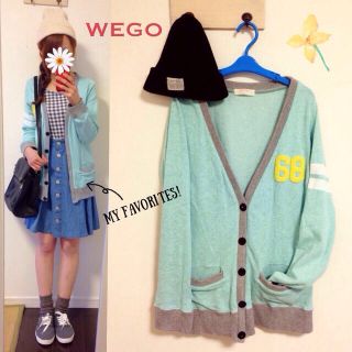 ウィゴー(WEGO)のWEGO/ナンバー入りカーディガン(カーディガン)