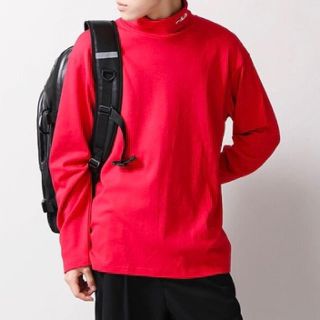 フィラ(FILA)のWEGO FILA タートルネックカットソー 赤(Tシャツ/カットソー(七分/長袖))