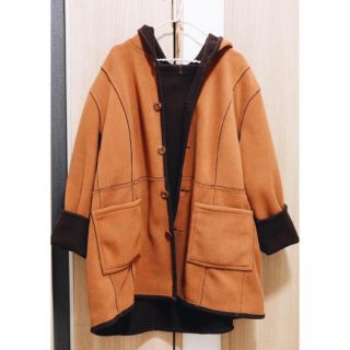 フラワー(flower)のvintage fleece coat ＊リバーシブル(ロングコート)