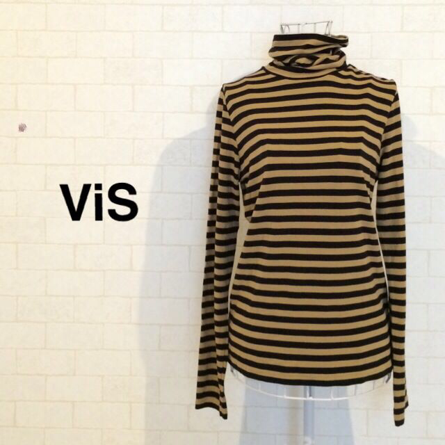 ViS(ヴィス)の【のりさま】ビス ボーダータートル レディースのトップス(カットソー(長袖/七分))の商品写真