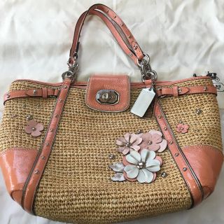 コーチ(COACH)のお値下げ中☆COACH ストローバッグ カゴバッグ(かごバッグ/ストローバッグ)