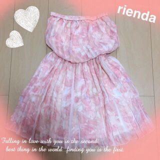 リエンダ(rienda)のrienda♡プリーツベアワンピ♡S(ミニワンピース)