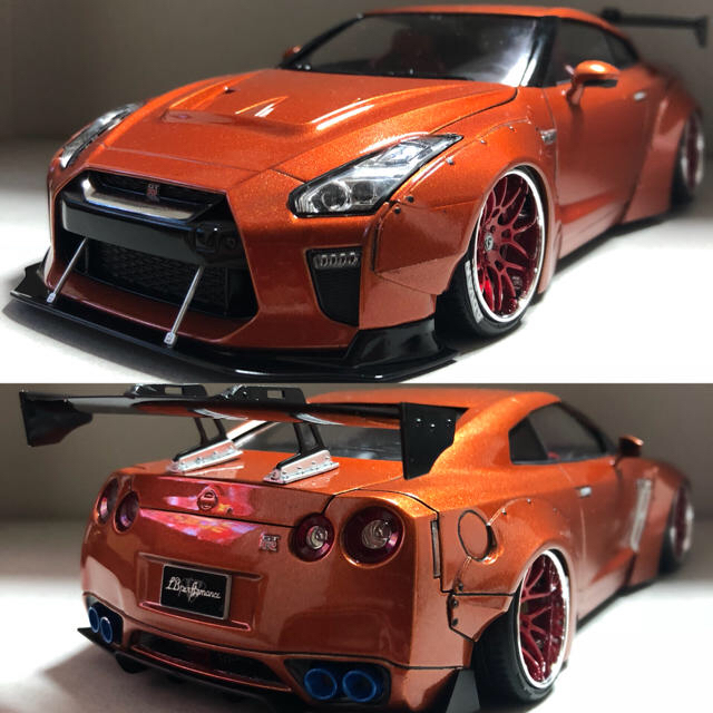 AOSHIMA(アオシマ)の1/24 アオシマ R35 GTR  LBワークス リバティウォーク エンタメ/ホビーのおもちゃ/ぬいぐるみ(模型/プラモデル)の商品写真