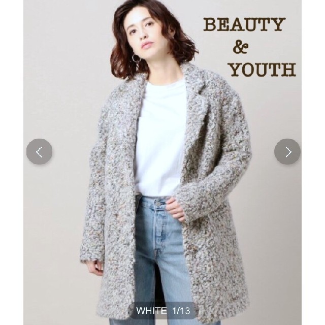 BEAUTY&YOUTH UNITED ARROWS(ビューティアンドユースユナイテッドアローズ)の新品☆ユナイテッドアローズミックスツイードーコート レディースのジャケット/アウター(チェスターコート)の商品写真