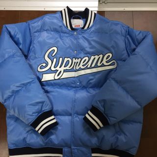 シュプリーム(Supreme)のsupreme Script Varsity Puffy Jacketスタジャン(スタジャン)