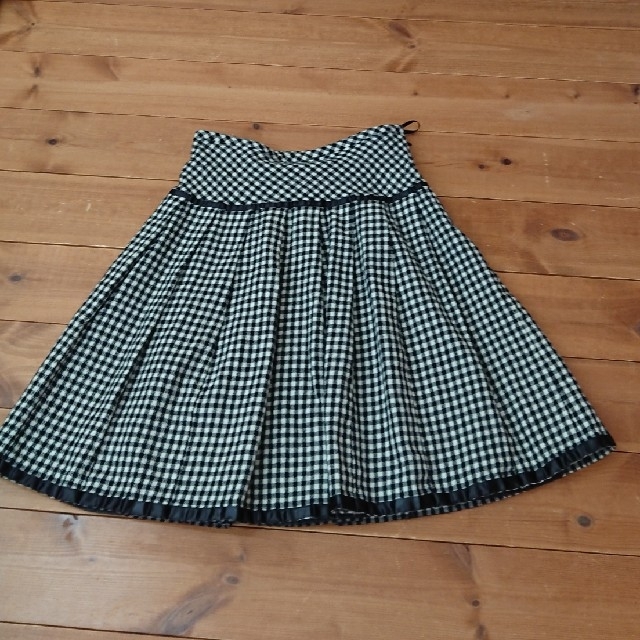 CLEAR IMPRESSION(クリアインプレッション)のclear impression ウール ギンガムチェックスカート Mサイズ レディースのスカート(ひざ丈スカート)の商品写真