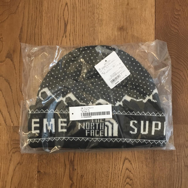 supreme the north faceニットキャップ18awブラック