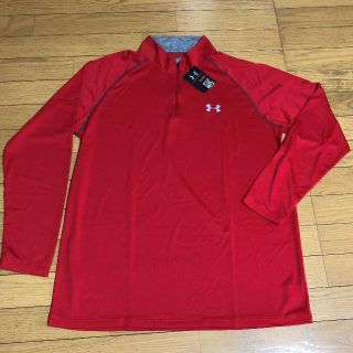 アンダーアーマー(UNDER ARMOUR)の新品未使用 アンダーアーマー スポーツウェア レッド XXL 長袖 シャツ(Tシャツ/カットソー(七分/長袖))