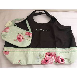 ローラアシュレイ(LAURA ASHLEY)のローラアシュレイ 大人気エコバッグ Mサイズ ポーチ付(エコバッグ)