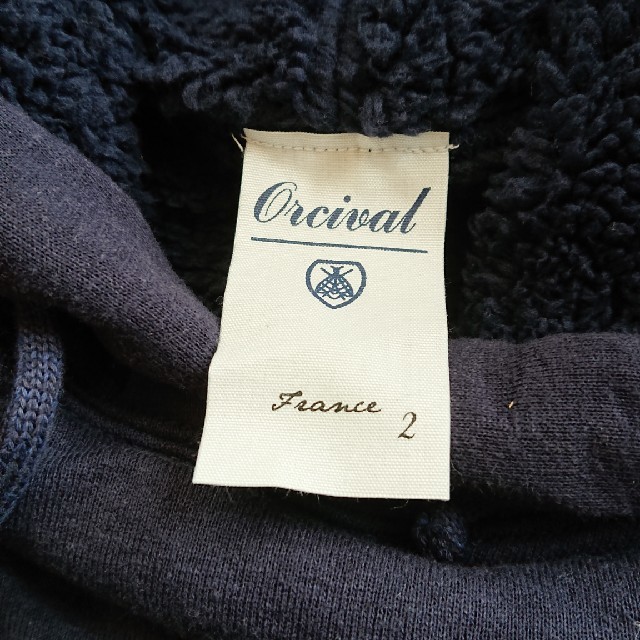 ORCIVAL(オーシバル)の最終値下げ未使用 美品 試着のみ オーシバル 裏ボアパーカーワンピース ネイビー レディースのトップス(パーカー)の商品写真