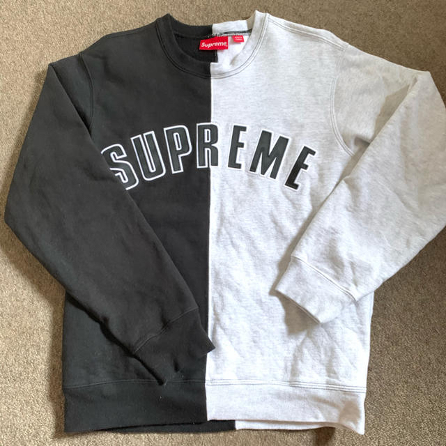 Supreme split crewneck sweatshirt XL