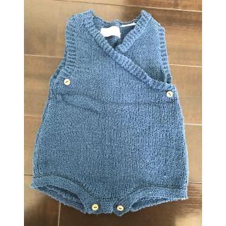 ザラキッズ(ZARA KIDS)のmaaaaaaichiさま専用 ZARA mini ニットロンパース、ニット帽(ロンパース)