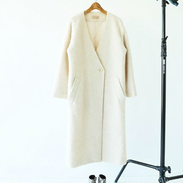 TODAYFUL(トゥデイフル)のTODAYFUL Sliver Knit Coat レディースのジャケット/アウター(ロングコート)の商品写真