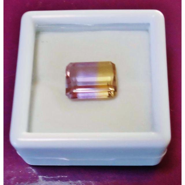 ◆天然未処理・アメトリン (ﾊﾞｲｶﾗｰ)   3.15ct  未使用ケース付 レディースのアクセサリー(その他)の商品写真