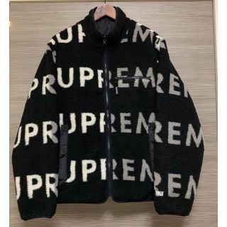 シュプリーム(Supreme)のsupreme Reversible Logo Fleece 黒 M(ブルゾン)