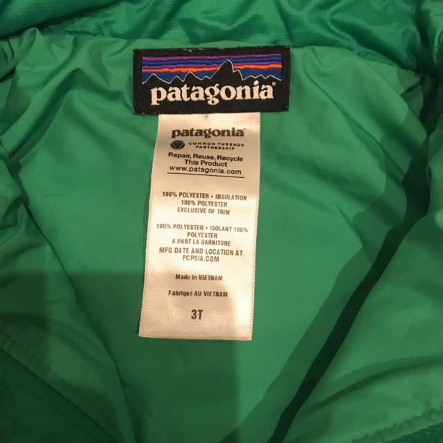 patagonia(パタゴニア)のパタゴニア ライトダウン3T キッズ/ベビー/マタニティのキッズ服男の子用(90cm~)(ジャケット/上着)の商品写真