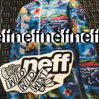 ネフ(Neff)のNEFFネフUS限定 snowboard非売品キャラロゴスクエアステッカー(その他)