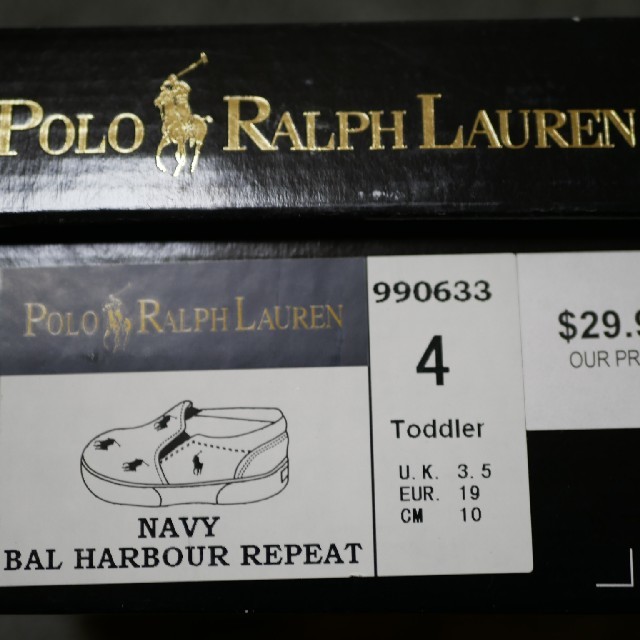 Ralph Lauren(ラルフローレン)のポロ ラルフローレン スリッポン 10cm 紺 キッズ/ベビー/マタニティのベビー靴/シューズ(~14cm)(スリッポン)の商品写真