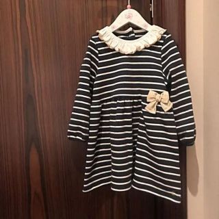 プチバトー(PETIT BATEAU)のプチバトー 18AW マリニエール衿つきワンピース 36m 新品(ワンピース)