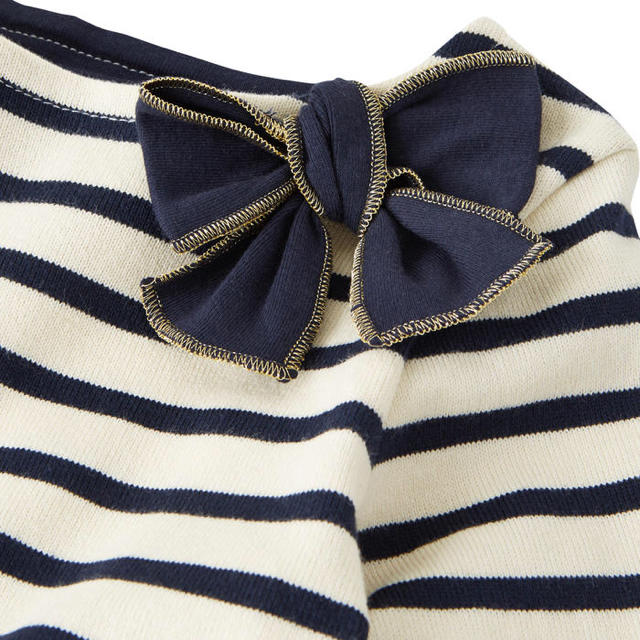 PETIT BATEAU(プチバトー)のプチバトー ボーダー  ワンピース 4a 104 100 キッズ/ベビー/マタニティのキッズ服女の子用(90cm~)(ワンピース)の商品写真