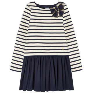 プチバトー(PETIT BATEAU)のプチバトー ボーダー  ワンピース 4a 104 100(ワンピース)