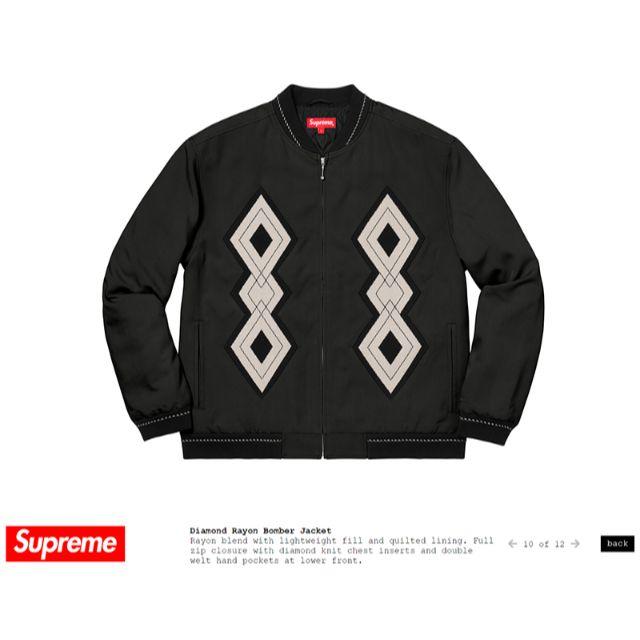 Supreme★ diamond rayon bomberlargeコンディション