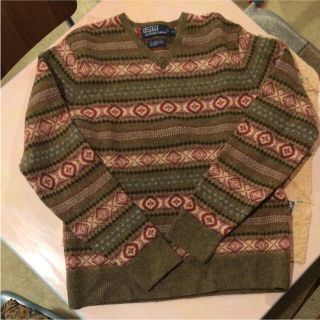 ポロラルフローレン(POLO RALPH LAUREN)のポロラルフローレン 総柄ニットセーター 美品(ニット/セーター)