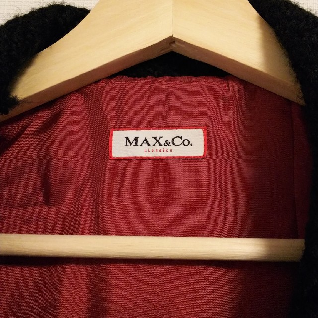 Max & Co.(マックスアンドコー)のMAX&Co.レトロコート 黒 レディースのジャケット/アウター(ロングコート)の商品写真
