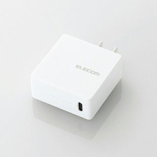 エレコム(ELECOM)のUSB充電器 AC充電器 フラット型 USB Type-Cポート 2.4A(バッテリー/充電器)