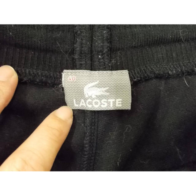 LACOSTE(ラコステ)のラコステ レディース ベロアパンツ ブラック レディースのパンツ(カジュアルパンツ)の商品写真