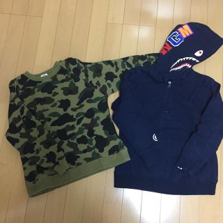 アベイシングエイプ(A BATHING APE)の専用 BAPE kids 140 スウェット 2枚(Tシャツ/カットソー)