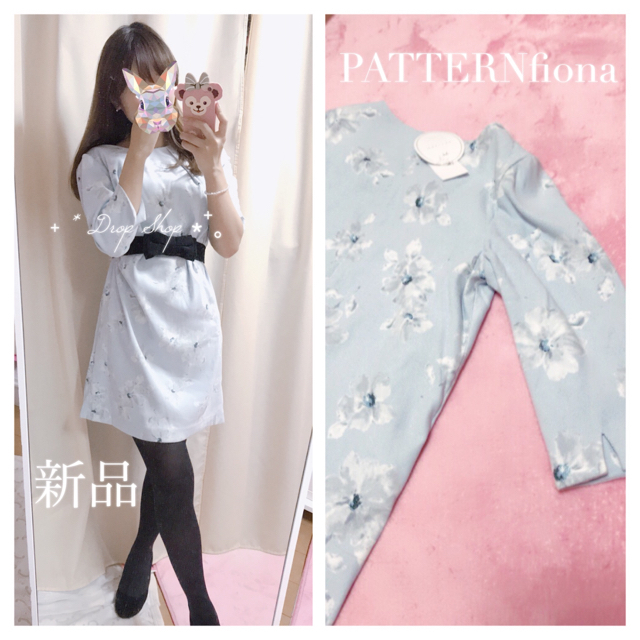 PATTERN fiona(パターンフィオナ)のʚ꒰⑅新品PATTERNfiona❁ぼかしフラワータックワンピ⑅꒱ɞ レディースのワンピース(ひざ丈ワンピース)の商品写真