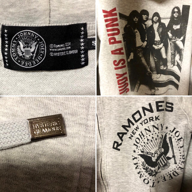 HYSTERIC GLAMOUR(ヒステリックグラマー)の人気❗️日本製 HYSTERIC GLAMOUR × RAMONES  パーカー レディースのトップス(パーカー)の商品写真