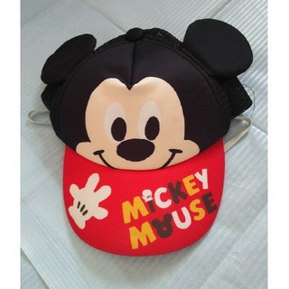 ミッキーマウス(ミッキーマウス)のミッキーマウス 耳付き帽子 キッズ(帽子)
