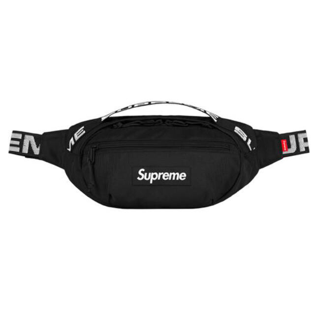 18ss Supreme Waist Bag Black ウエストバッグ 黒バッグ