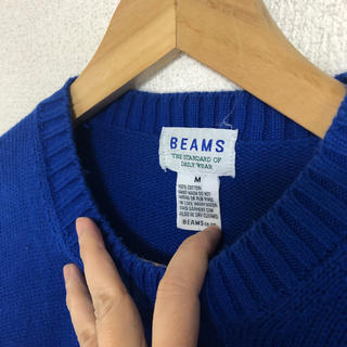 BEAMS - BEAMS ビームス 青 ブルー メンズニットの通販 by Chou ...