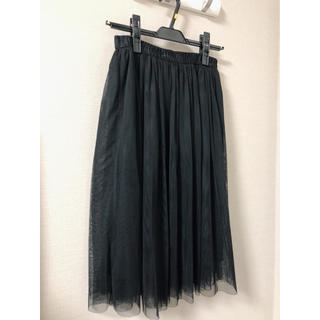 フレディアンドグロスター(FREDY & GLOSTER)のブラック チュールスカート(ひざ丈スカート)