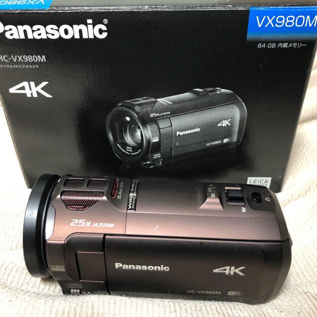 Panasonic(パナソニック)の 4K ビデオカメラ パナソニック VX980M スマホ/家電/カメラのカメラ(ビデオカメラ)の商品写真