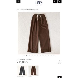 トゥデイフル(TODAYFUL)のcord wide trousers(カジュアルパンツ)