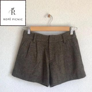 ロペピクニック(Rope' Picnic)の【Rope Picnic】ウール混 キュロット ショートパンツ★茶 ブラウン(ショートパンツ)