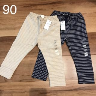 ベビーギャップ(babyGAP)の90 ベビー ２枚セットまとめ売り裏毛スウェットレギンスパンツ(パンツ/スパッツ)