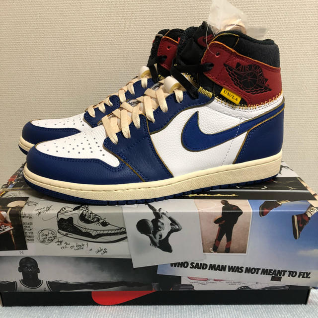 新入荷 NIKE - 28cm ストームブルー airjordan1 union スニーカー ...