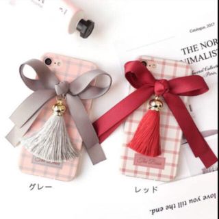 メゾンドフルール(Maison de FLEUR)の【♡期間限定 在庫処分価格♡】チェック⋈ リボン iPhoneケース(iPhoneケース)