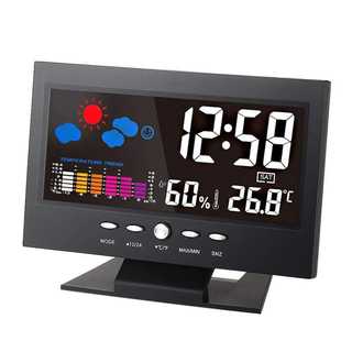 ☆ 新品 ☆☆カラーディスプレイ　デジタル温度湿度計 LCD温度湿度計☆(置時計)
