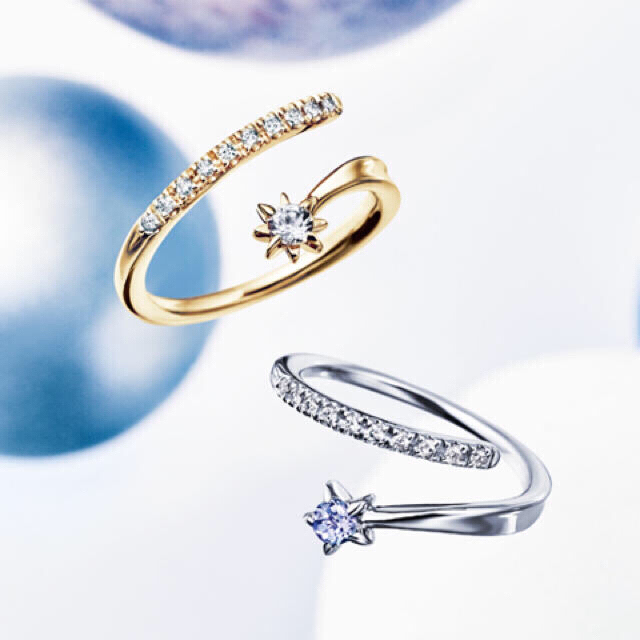 STAR JEWELRY(スタージュエリー)の大幅値下げ★2本セット★STAR JEWELRY 2017クリスマス限定ピンキー レディースのアクセサリー(リング(指輪))の商品写真