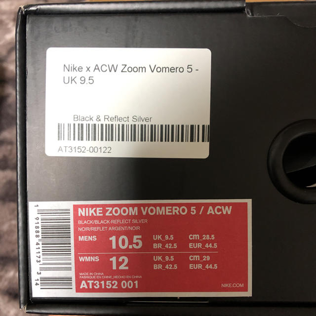 NIKE(ナイキ)のNIKE×ACW ZOOM VOMERO 5 メンズの靴/シューズ(スニーカー)の商品写真